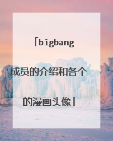 bigbang成员的介绍和各个的漫画头像