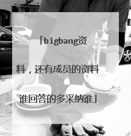 bigbang资料，还有成员的资料谁回答的多采纳谁