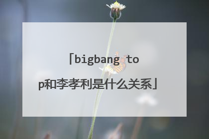 bigbang top和李孝利是什么关系