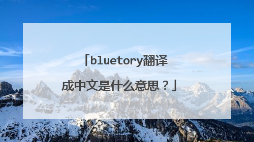 bluetory翻译成中文是什么意思？