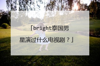 bright泰国男星演过什么电视剧？