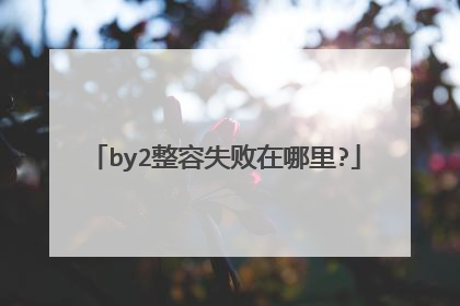 by2整容失败在哪里?