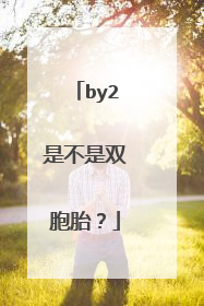 by2是不是双胞胎？