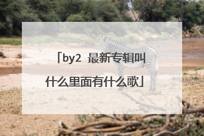 by2 最新专辑叫什么里面有什么歌