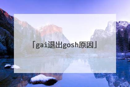 gai退出gosh原因