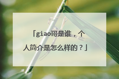 giao哥是谁，个人简介是怎么样的？