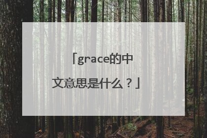 grace的中文意思是什么？