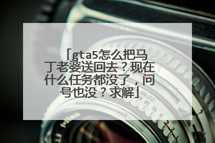 gta5怎么把马丁老婆送回去？现在什么任务都没了，问号也没？求解