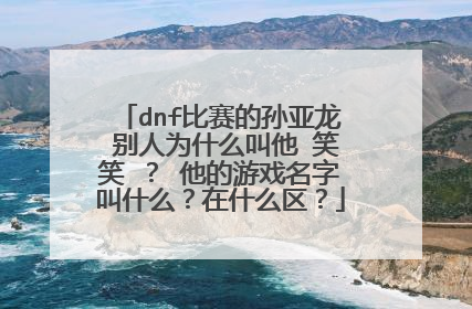 dnf比赛的孙亚龙 别人为什么叫他 笑笑 ？ 他的游戏名字叫什么？在什么区？