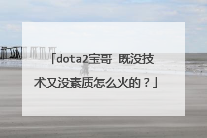 dota2宝哥 既没技术又没素质怎么火的？