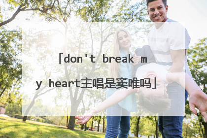 don't break my heart主唱是窦唯吗