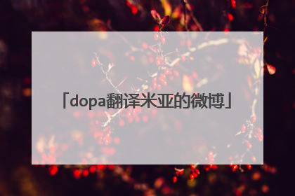 dopa翻译米亚的微博