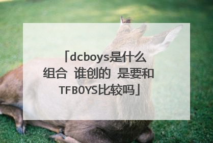 dcboys是什么组合 谁创的 是要和TFBOYS比较吗