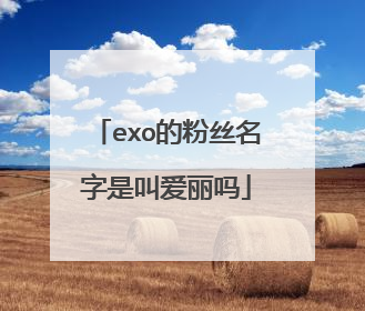 exo的粉丝名字是叫爱丽吗
