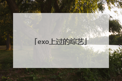 exo上过的综艺