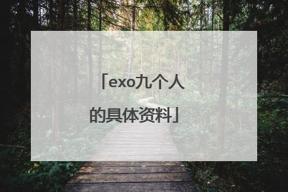 exo九个人的具体资料