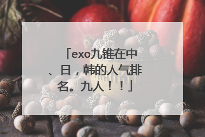exo九锥在中、日，韩的人气排名。九人！！
