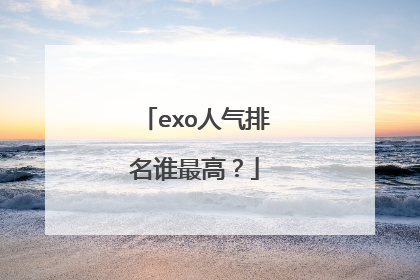 exo人气排名谁最高？
