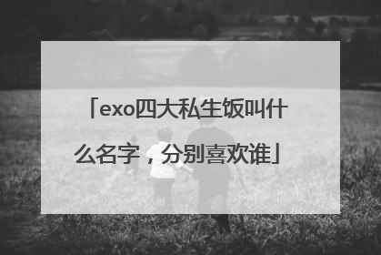 exo四大私生饭叫什么名字，分别喜欢谁