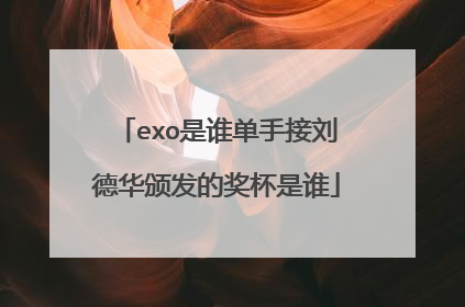 exo是谁单手接刘德华颁发的奖杯是谁
