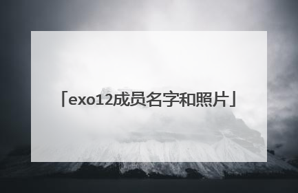 exo12成员名字和照片