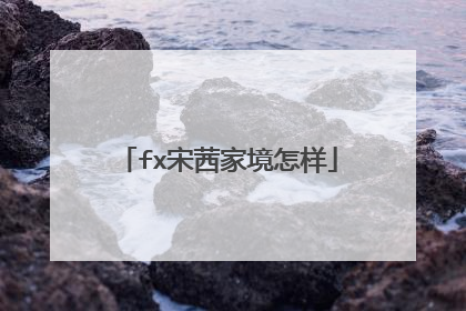 fx宋茜家境怎样