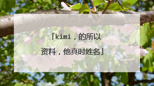 kimi,的所以资料,他真时姓名