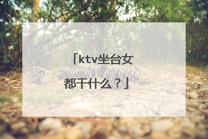 ktv坐台女都干什么?