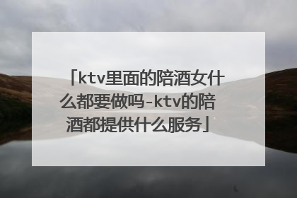 ktv里面的陪酒女什么都要做吗-ktv的陪酒都提供什么服务