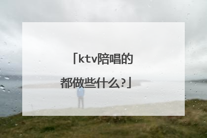 ktv陪唱的都做些什么?
