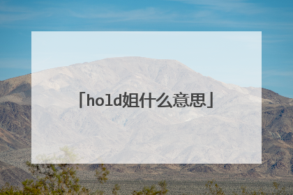 hold姐什么意思