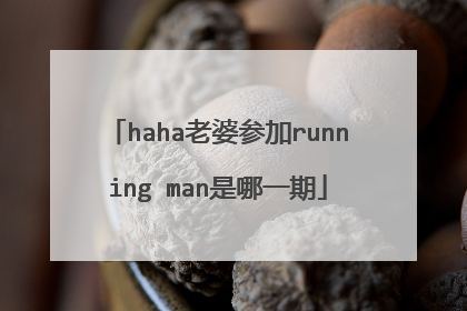 haha老婆参加running man是哪一期