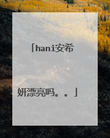 hani安希妍漂亮吗。。