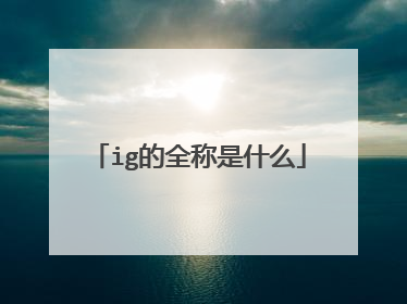 ig的全称是什么