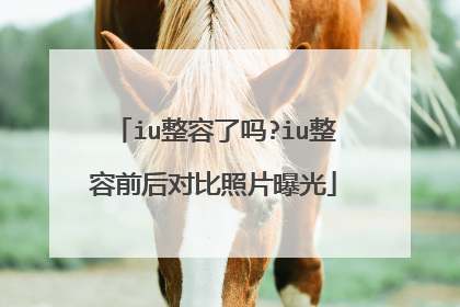 iu整容了吗?iu整容前后对比照片曝光