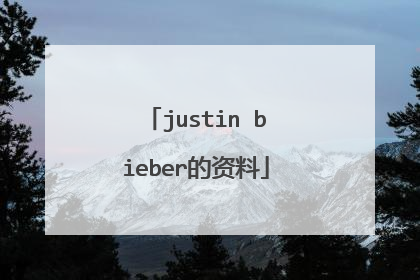 justin bieber的资料
