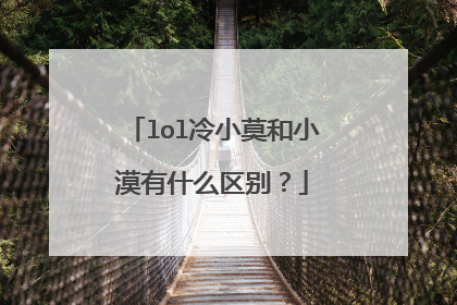 lol冷小莫和小漠有什么区别?
