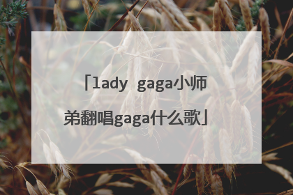 lady gaga小师弟翻唱gaga什么歌