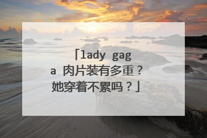 lady gaga 肉片装有多重？她穿着不累吗？