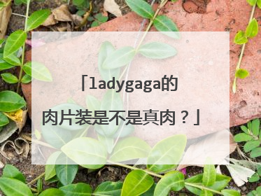 ladygaga的肉片装是不是真肉？