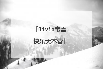 livia韦雪 快乐大本营