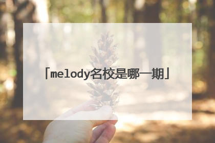 melody名校是哪一期