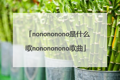 nonononono是什么歌nonononono歌曲
