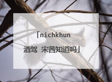 nichkhun 酒驾 宋茜知道吗