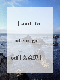 soul food so good什么意思