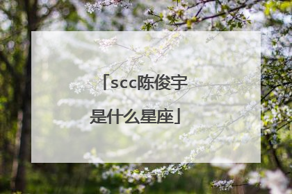scc陈俊宇是什么星座