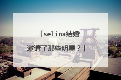 selina结婚邀请了那些明星？