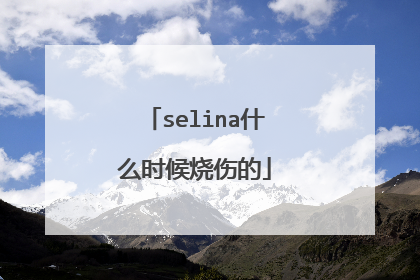 selina什么时候烧伤的