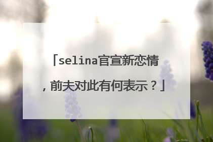selina官宣新恋情，前夫对此有何表示？