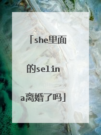 she里面的selina离婚了吗